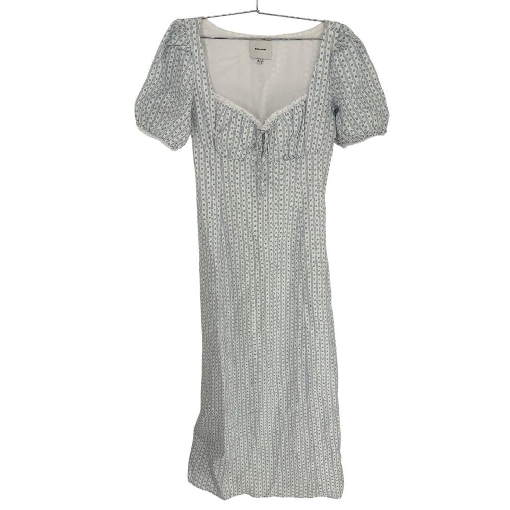 NWT Reformation Cherise Linen Midi Dress in Cindy - Picture 13 of 15